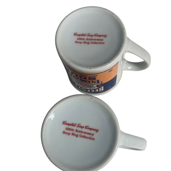 Campbells Soup 125th Anniversary Collectible Ceramic Mug Set of 2 - Picture 4 of 6